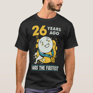 T-shirt 26e anniversaire Hommes Humour Il y a 26 ans J'éta