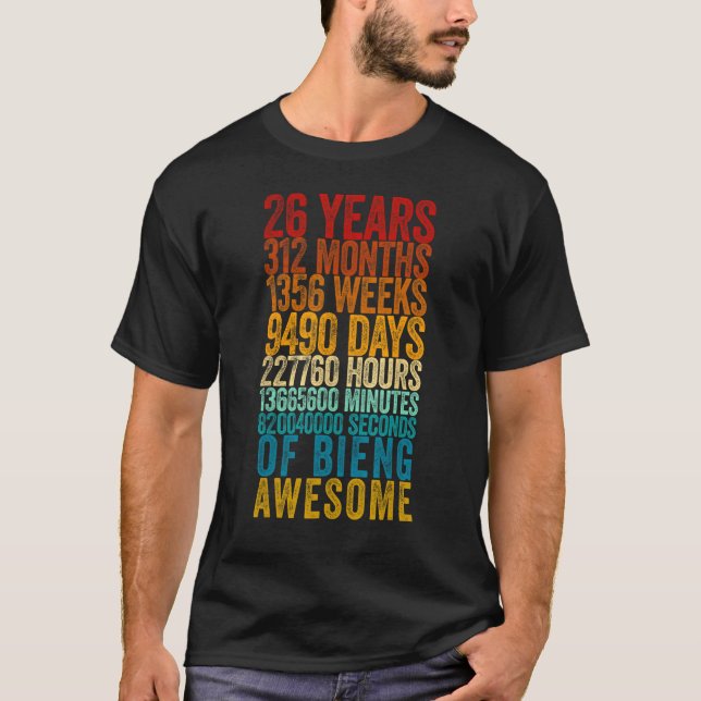 T-shirt 26e anniversaire Old Meter 26 ans (Devant)