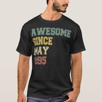 T-shirt 26th Birthday Awesome since May 1995 Vintage 26 Ye