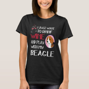 T-shirt 275 Boire Du Vin Et Jouer Avec Mon Beagle
