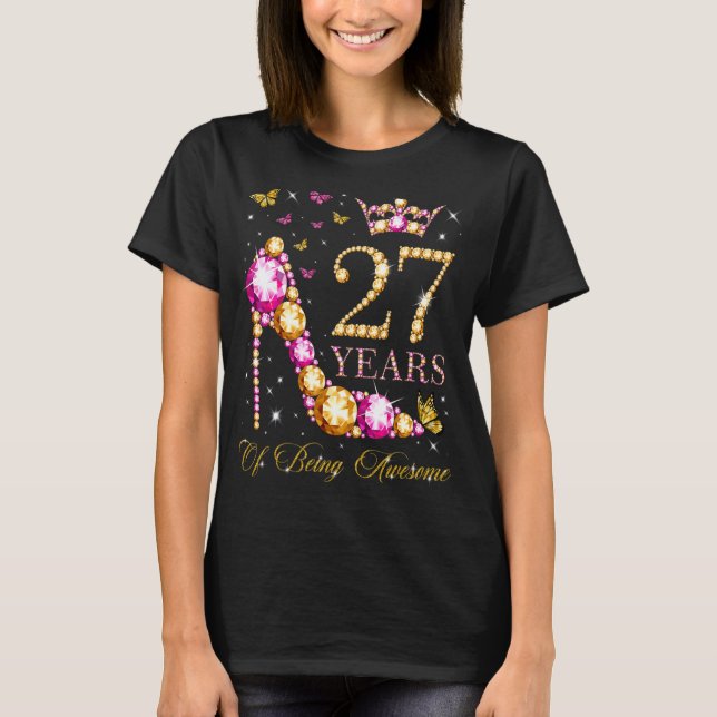 T-shirt 27 Ans D'Être Awesome 27 Ans 27e Anniversaire (Devant)