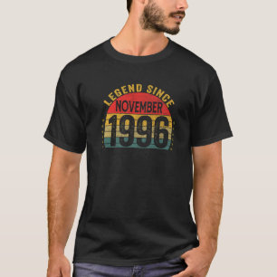T-shirt 27 Ans Légende Anniversaire Depuis Novembre 1996 G