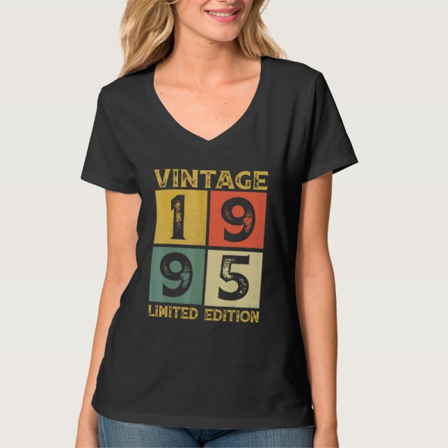 T-shirt 27 ans Retro 1995 27e anniversaire (Devant)