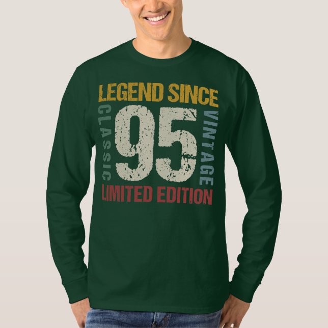 T-shirt 27 ans Vintage 1995 27e anniversaire (Devant)