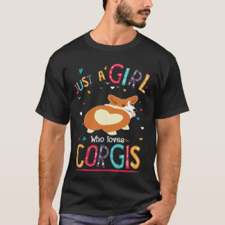 T-shirt 27 Juste une fille qui aime Corgi