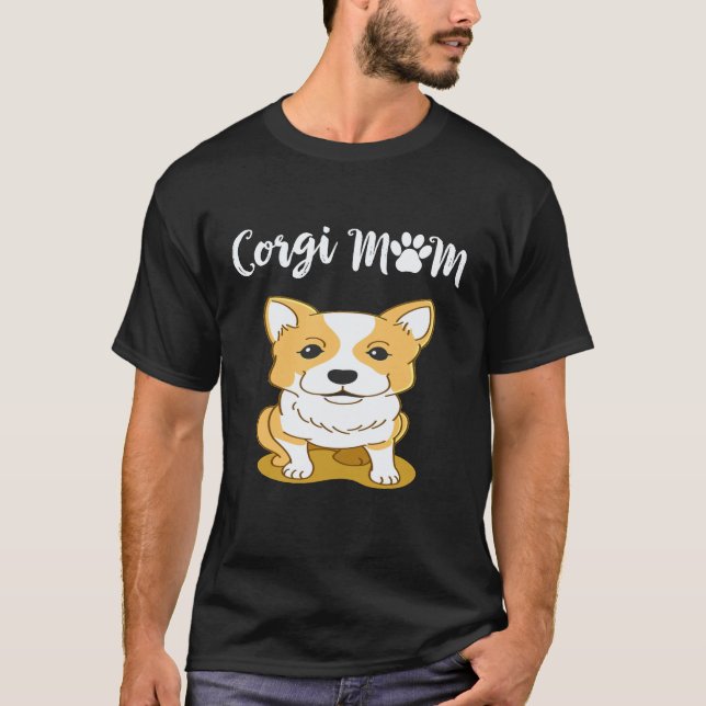 T-shirt 27 Maman Corgi Corgi (Devant)