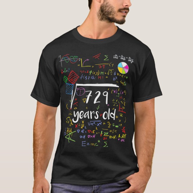 T-shirt 27 Years Old Math (Devant)