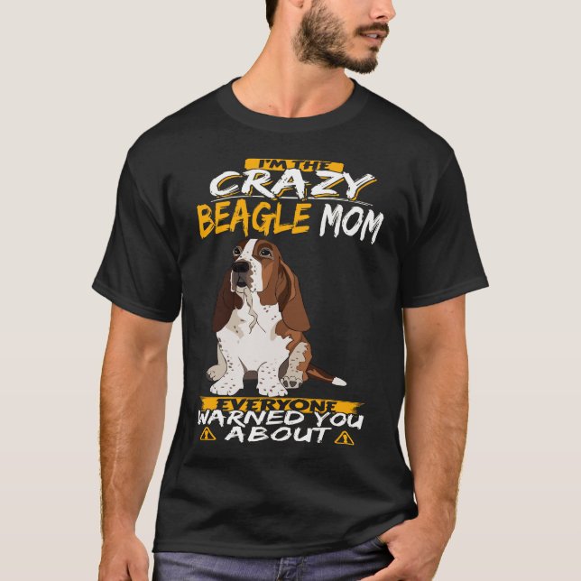 T-shirt 288 Je suis la mère Beagle folle (Devant)