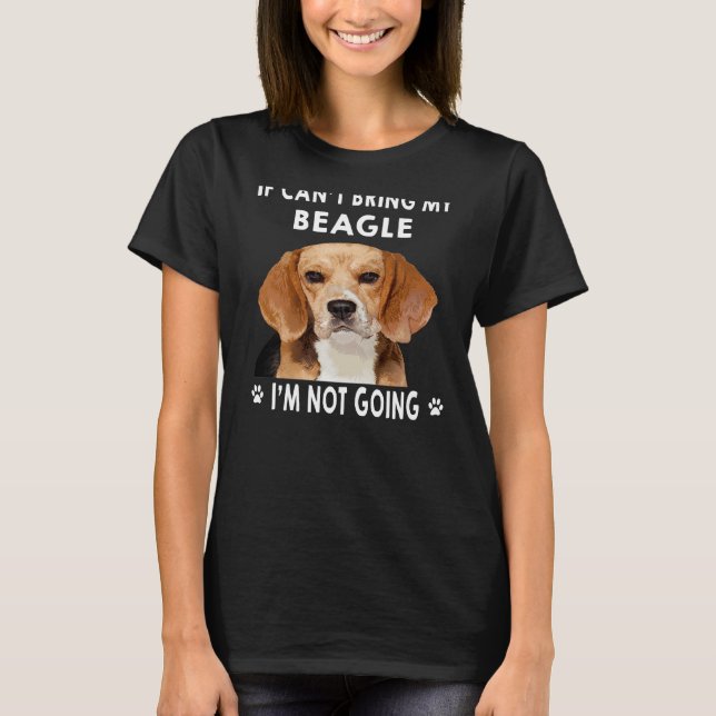 T-shirt 288 Si je ne peux pas amener mon Beagle, je ne vai (Devant)