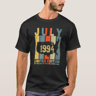 T-shirt 28 Anniversaire Juillet 1994 28 Ans D'Être Impress