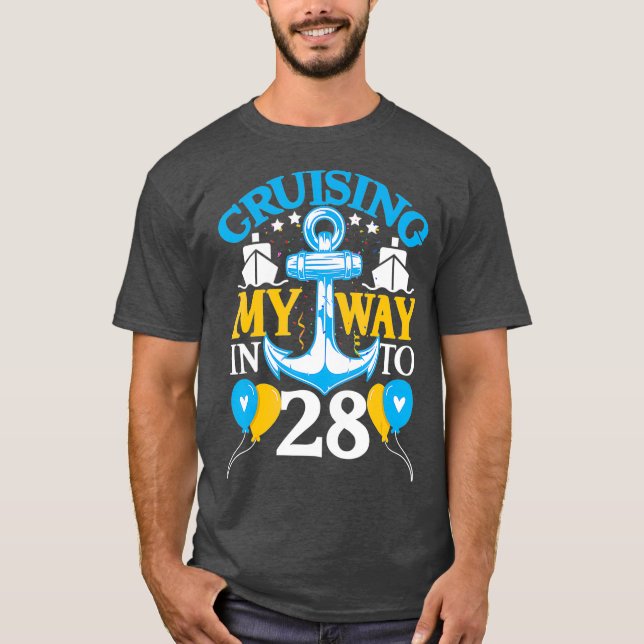 T-shirt 28 ans 28e anniversaire du birthday Cruise Men Wom (Devant)