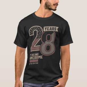 T-shirt 28 Ans D'Être Impressionnant 28e Anniversaire Idée