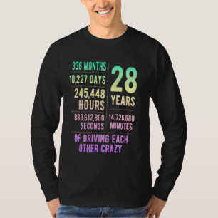 T-shirt 28 ans mariés Funny 28e anniversaire de Mariage