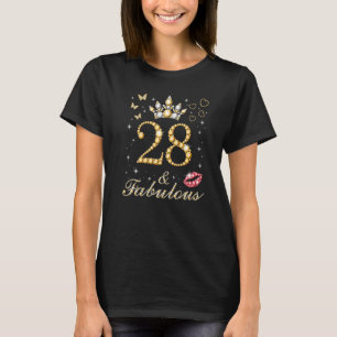 T-shirt 28 & Fabuleux 28ème Anniversaire 28 Ans Et Fabul