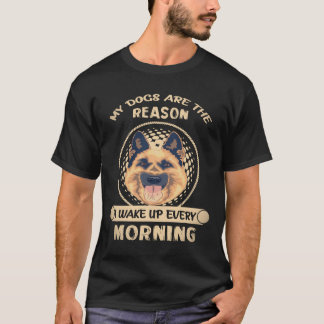 T-shirt 28 Mes chiens sont la raison pour laquelle je me r