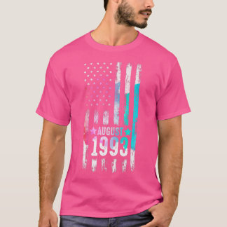 T-shirt 29 ans, août 1993 Drapeau américain 29e anniversai