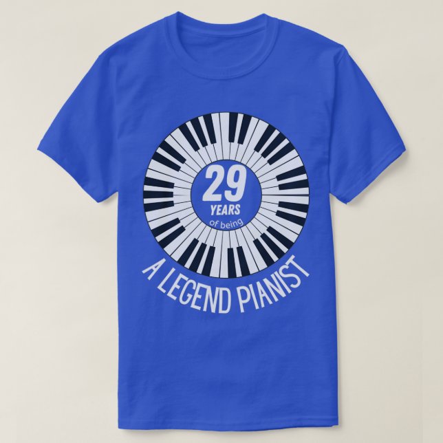T-shirt 29 ans d'être un pianiste génial (2) (Design devant)