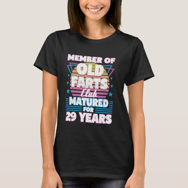 T-shirt 29 Ans Farts Club Funny 29e Anniversaire Hommes Da (Devant)