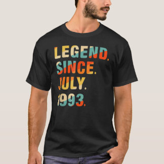 T-shirt 29 Ans Légende depuis juillet 1993 29e anniversair