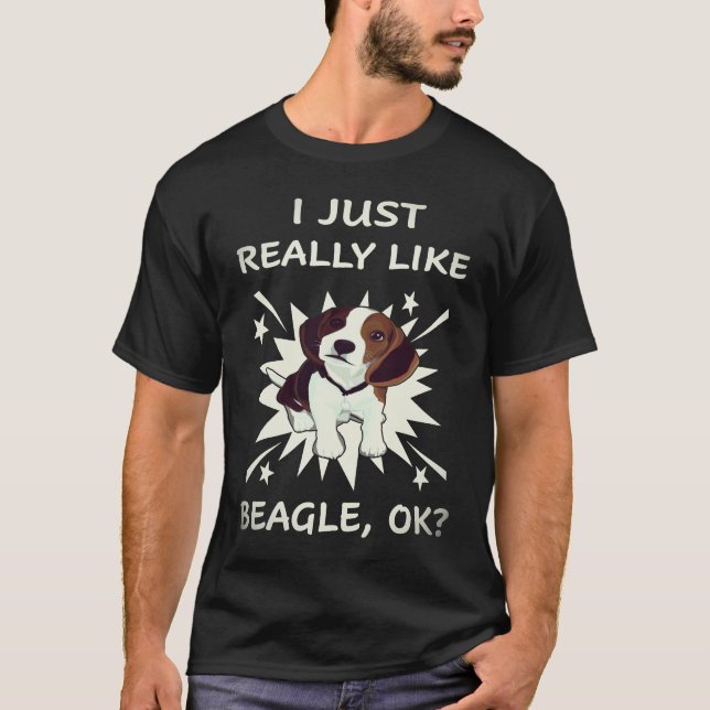 T-shirt 29 J'aime vraiment beaucoup Beagle (Devant)