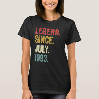 T-shirt 29e anniversaire 29 ans légende depuis juillet 199