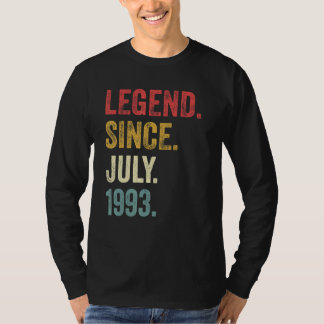 T-shirt 29e anniversaire 29 ans légende depuis juillet 199