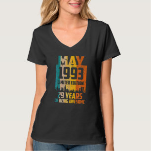T-shirt 29e anniversaire 29 ans stupéfiant depuis mai 1993