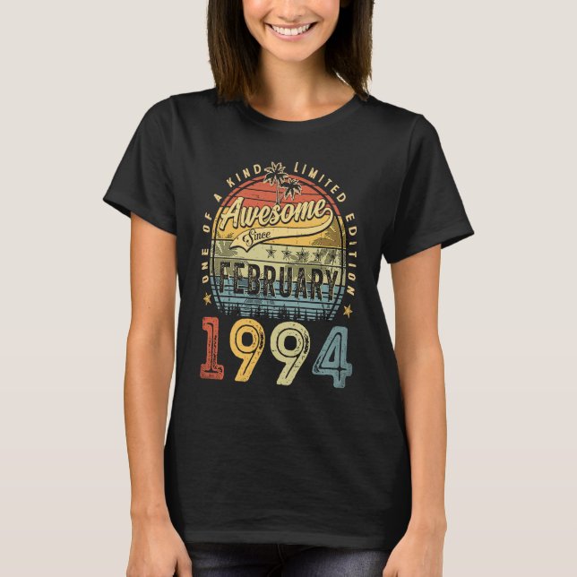 T-shirt 29e anniversaire Awesome depuis février 1994 29 An (Devant)
