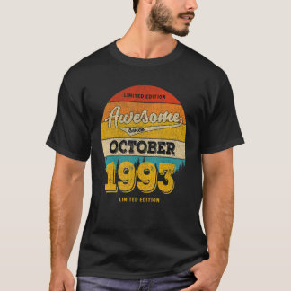T-shirt 29e anniversaire Idée stupéfiante depuis Octobre 2