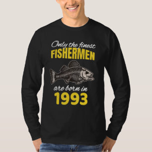 T-shirt 29e Anniversaire Pêcheurs Nés En 1993 Pêche