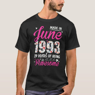 T-shirt 29e anniversaire stupéfiant depuis juin 1993 Flora