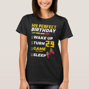 T-shirt 29ème Anniversaire Fête Parfait Pour Joueur 29 Ans