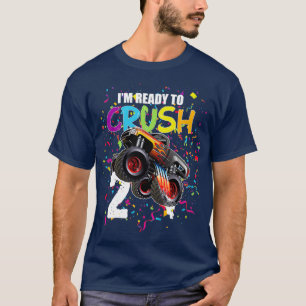T-shirt 2 ans 2e anniversaire Monster Truck Je suis prêt à