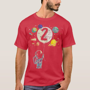 T-shirt 2 ans Anniversaire Cadeaux de garçon Astronaut 2e