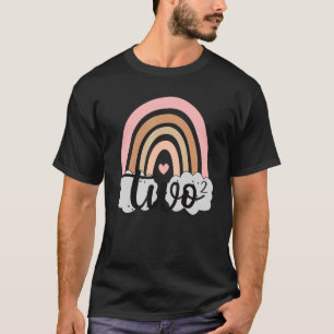 T-shirt 2 Ans Arc-en-ciel 2e anniversaire pour les filles