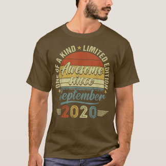 T-shirt 2 Ans Cadeau Awesome depuis Septembre 2020 2e