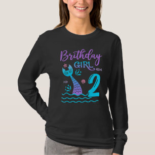 T-shirt 2 ans Cadeau Mermaid queue 2e anniversaire Girl Da