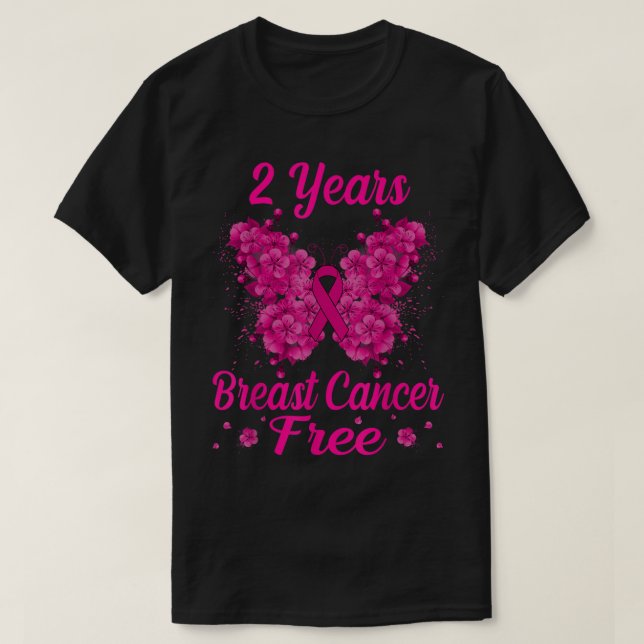T-shirt 2 ans Cancer du sein sans survivant Papillon (Design devant)