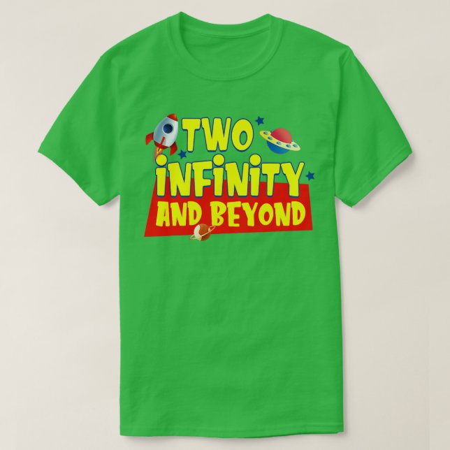 T-shirt 2 Ans Deux Infinies' Et au-delà' 2e Anniversaire (Design devant)