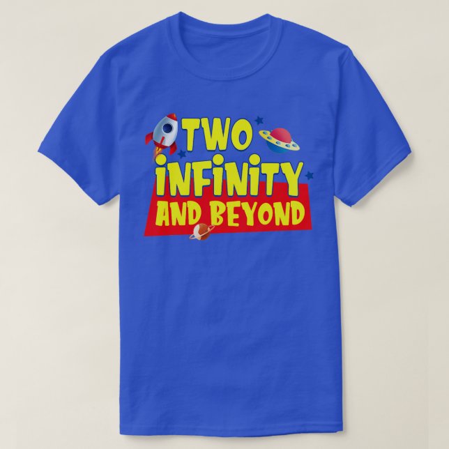 T-shirt 2 Ans Deux Infinies' Et au-delà' 2e Anniversaire (Design devant)