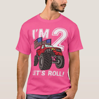 T-shirt 2 Ans Garçon Monster Camion 2 Anniversaire Enfants