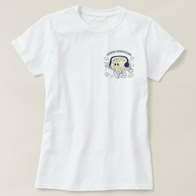 T-shirt 2 Chemise d'acceptation de l'autisme latéral, ABA  (Design devant)
