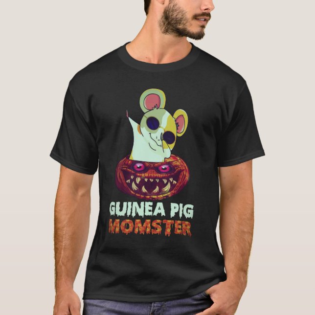 T-shirt 2 Cochons d'Inde Momster Halloween (Devant)