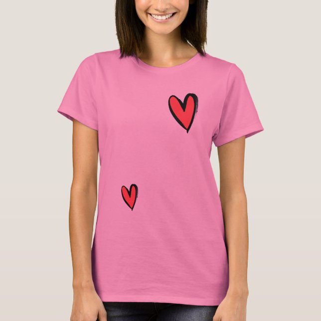 T-shirt 2 Coeurs en un seul paquet (Devant)