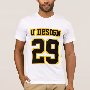 T-shirt 2 Côté BLANC NOIR OR Vêtements américains Mens Tee