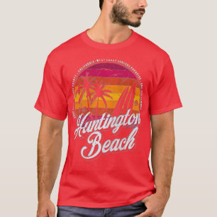 T-shirt 2 Côté Huntington Beach Surf City California Vint