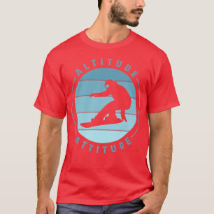 T-shirt 2 Côté Retro Vintage Snowboarder Ski Altitude Atti