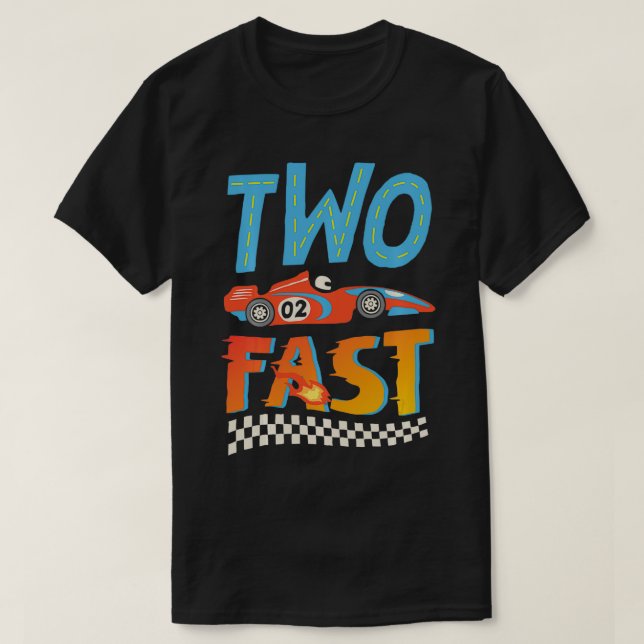 T-shirt 2 Course rapide Deux ans Anniversaire Boy Racing 2 (Design devant)