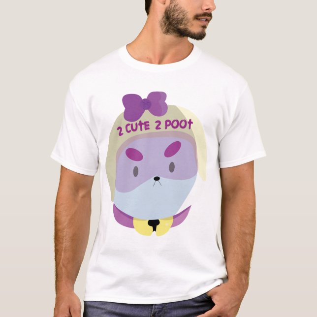 T-shirt 2 CUTE 2 POOT Abeille et marionnette Vector Art (Devant)