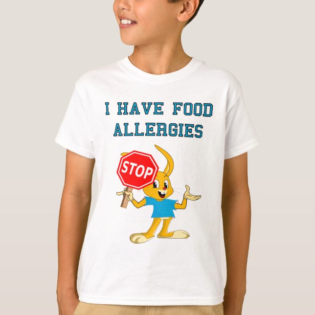 T-shirt 2 d'allergies alimentaires de StopBunny de (Devant)